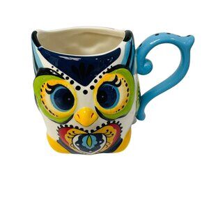 Bocca Figural Owl Mug Espana Lifestyle Owl Mugs and Cups Collectible 3.5" x 3.25